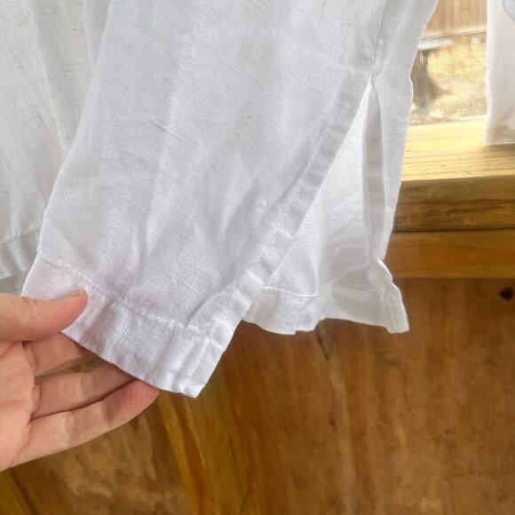 Kathleen Sommers Women's White 100% Linen Jacket Size L - Picture 5 of 7